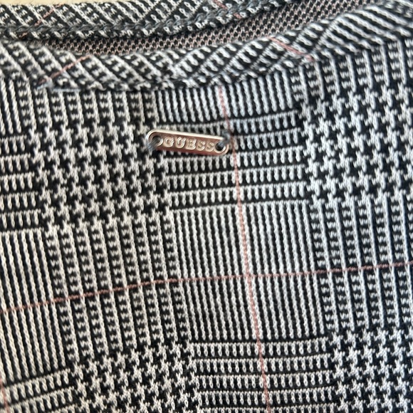 Glen Plaid Crop Tank with Rounded Neckline and Side Racer Stripe. - Picture 5 of 5